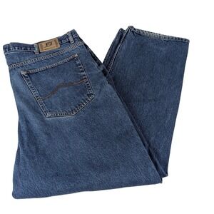 Full Blue Mens Regular Fit Straight Leg Jeans Blue 48x32 9020P MedWash Cotton